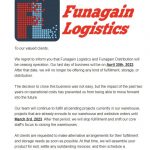 Funagain Logistics et sa filiale Funagain Distribution cessent leurs activités fin Avril 2023