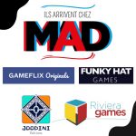 Don't panic Games est maintenant distribué par Asmodee au lieu de Mad Distribution qui distribue de nouveaux éditeurs comme FunkyHat Games, Gameflix, Joodini et RivieraGames