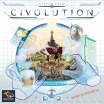 Civolution (sortie 2024) : 43 actions différentes sur un arbre technologique (méca de sélection de dés), 18 types de ressources, jeu de civilisation par Stefan Feld